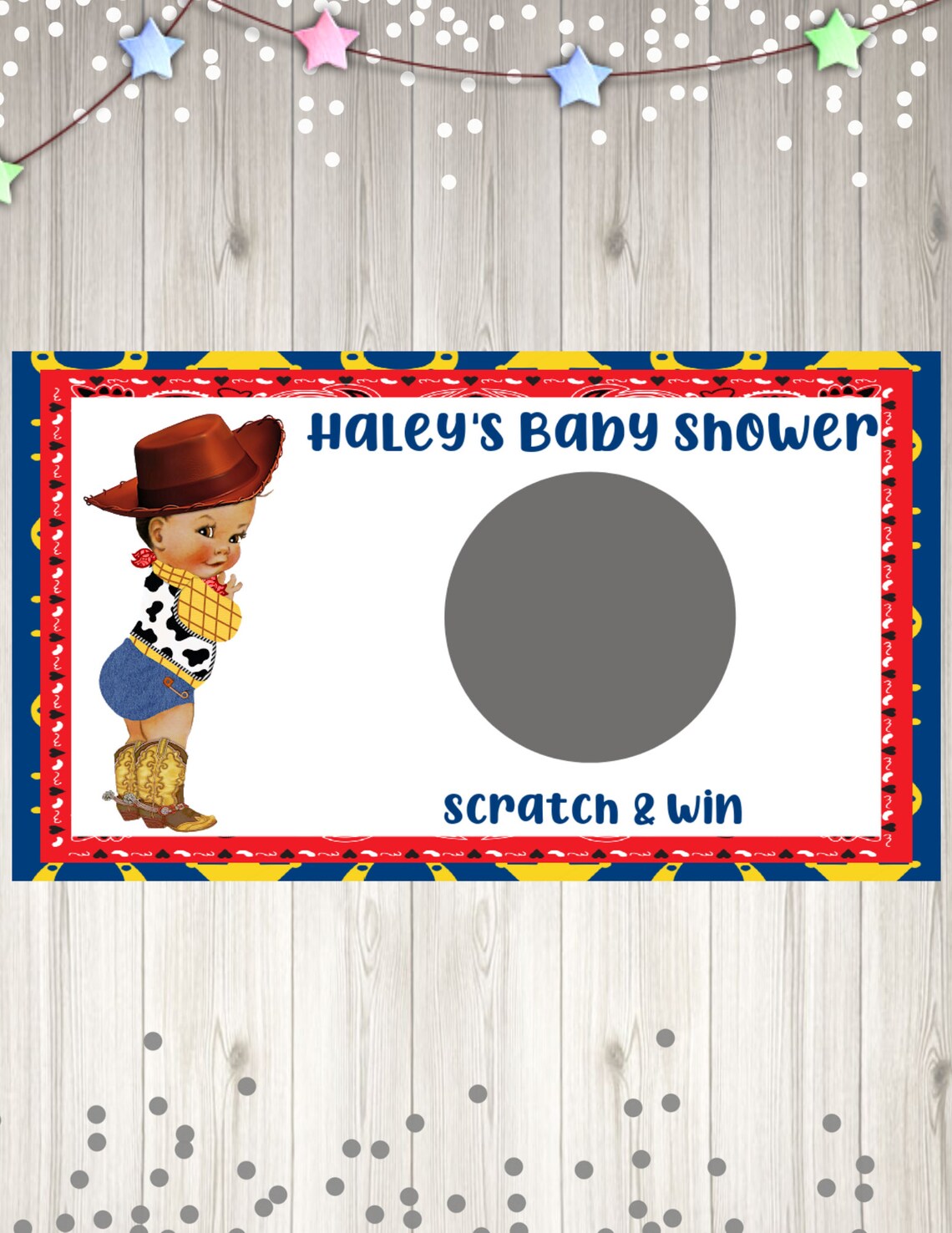 Custom Baby Shower Scratch off Card Custom Scratch Card Etsy