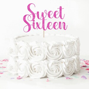 Birthday Cake Topper Sweet Sixteen Cake Topper