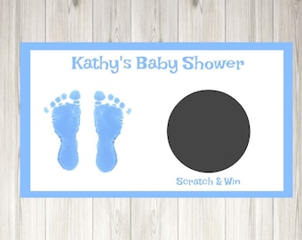 Custom Baby Shower Scratch off Ticket Baby Feet