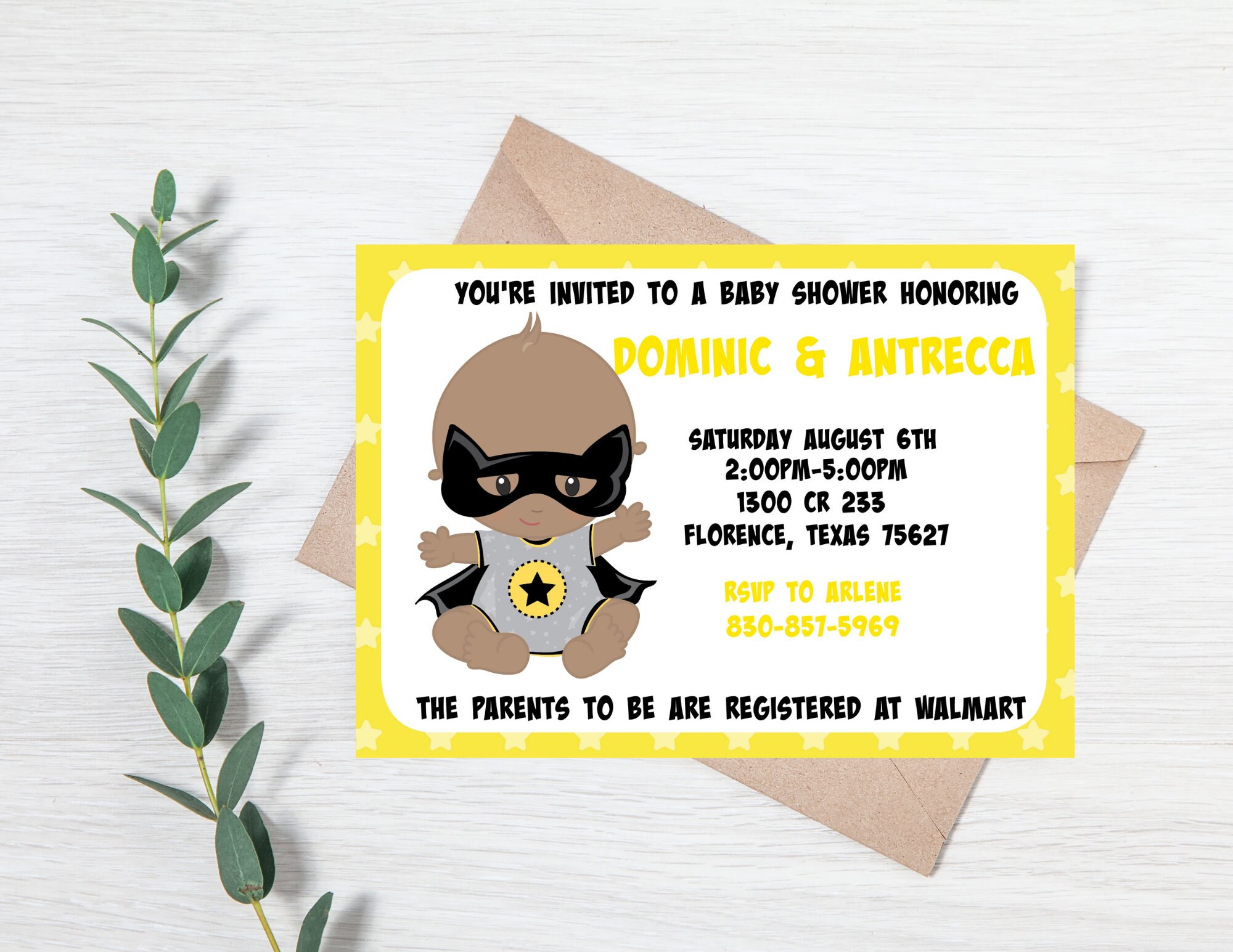 Baby Shower Invitation Superhero Baby Invitation Superhero Baby