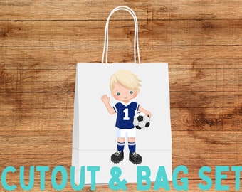 Soccer Goody Bags Soccer Favor Bag Boys Soccer Favor Cutouts Soccer Birthday Favors