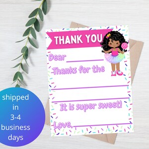 Custom Kids Birthday Thank you Kids Thank you Card Kids Thank you Cards Kids Thank you Notes Kids Thank you Note