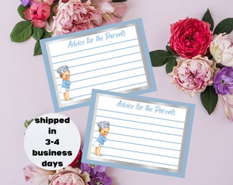 Printed Baby Shower Advice Card African Prince Advice Card Caucasian Prince Advice Card