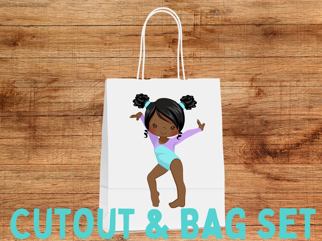 Gymnastics Goody Bags Gymnastics Favor Bag Gymnast Favor Cutouts