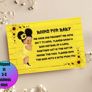 Printed Books for Baby Baby Shower Books for Baby Card Custom Books for Baby Custom Baby Shower Book Request Card