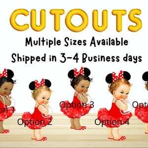 Baby Shower Centerpiece Cutouts African American Caucasian Baby Girl Centerpiece Cutout Baby Shower Centerpiece favors