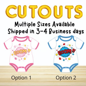 Baby Shower Centerpiece Cutouts Baby Superhero Onesie Cutout Baby Shower Centerpiece favors