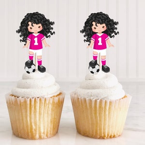 Soccer Cupcake Topper Soccer Cake Topper Soccer Party Cupcake Toppers Soccer Birthday Party Favors