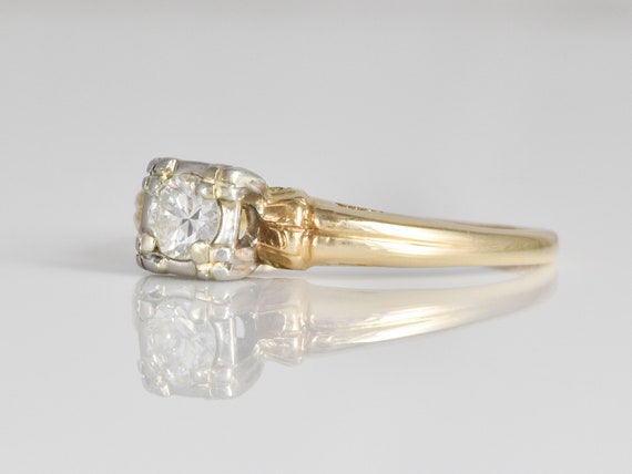 1930s, 1940s Art Deco Engagement Ring; .28 ctw  S… - image 1