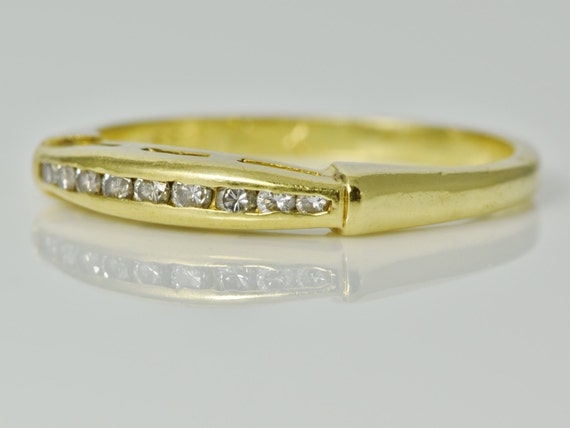 c. 1930s - 1940s 18K Yellow Gold Nine Diamond  Wo… - image 3