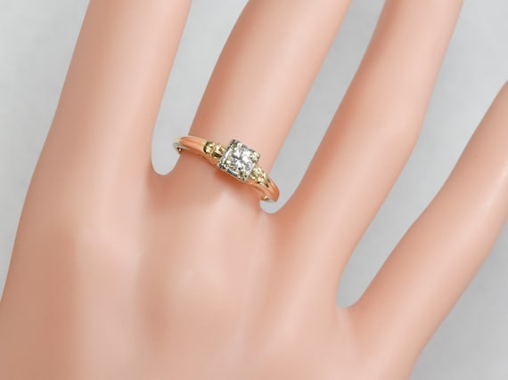 1930s, 1940s Art Deco Engagement Ring; .28 ctw  S… - image 8
