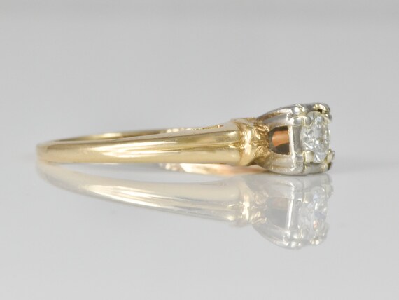 1930s, 1940s Art Deco Engagement Ring; .28 ctw  S… - image 3