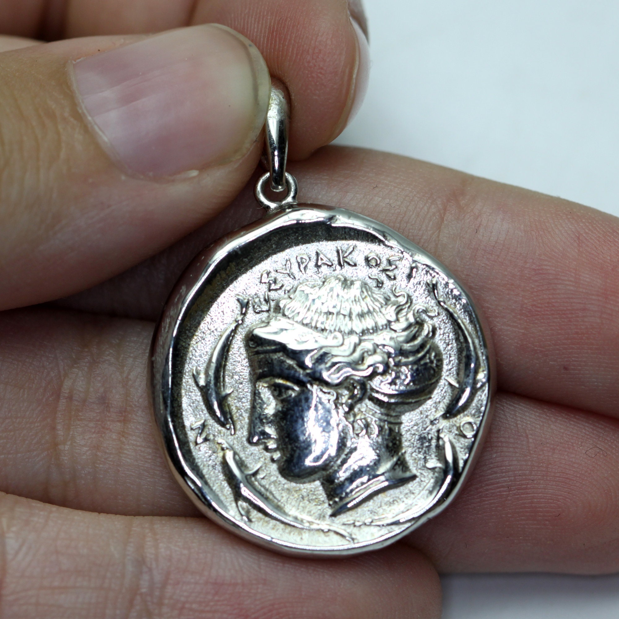 古代ギリシャのコイン テトラドラクマ シラコス レプリカ ペンダント