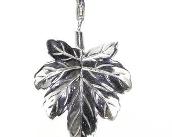 Pendentif/breloque feuille d'érable, argent sterling, n° 1211