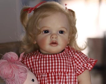 Reborn Baby Dolls Girl 3D Paint Skin Finished Betty Huge Toddler Reborn Baby High Quality Realistic Doll Girl Blood Vessels Birthday Gift