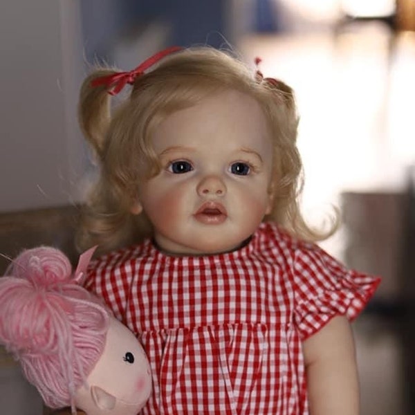 Reborn Baby Dolls Girl 3D Paint Skin Finished Betty Huge Toddler Reborn Baby High Quality Realistic Doll Girl Blood Vessels Birthday Gift