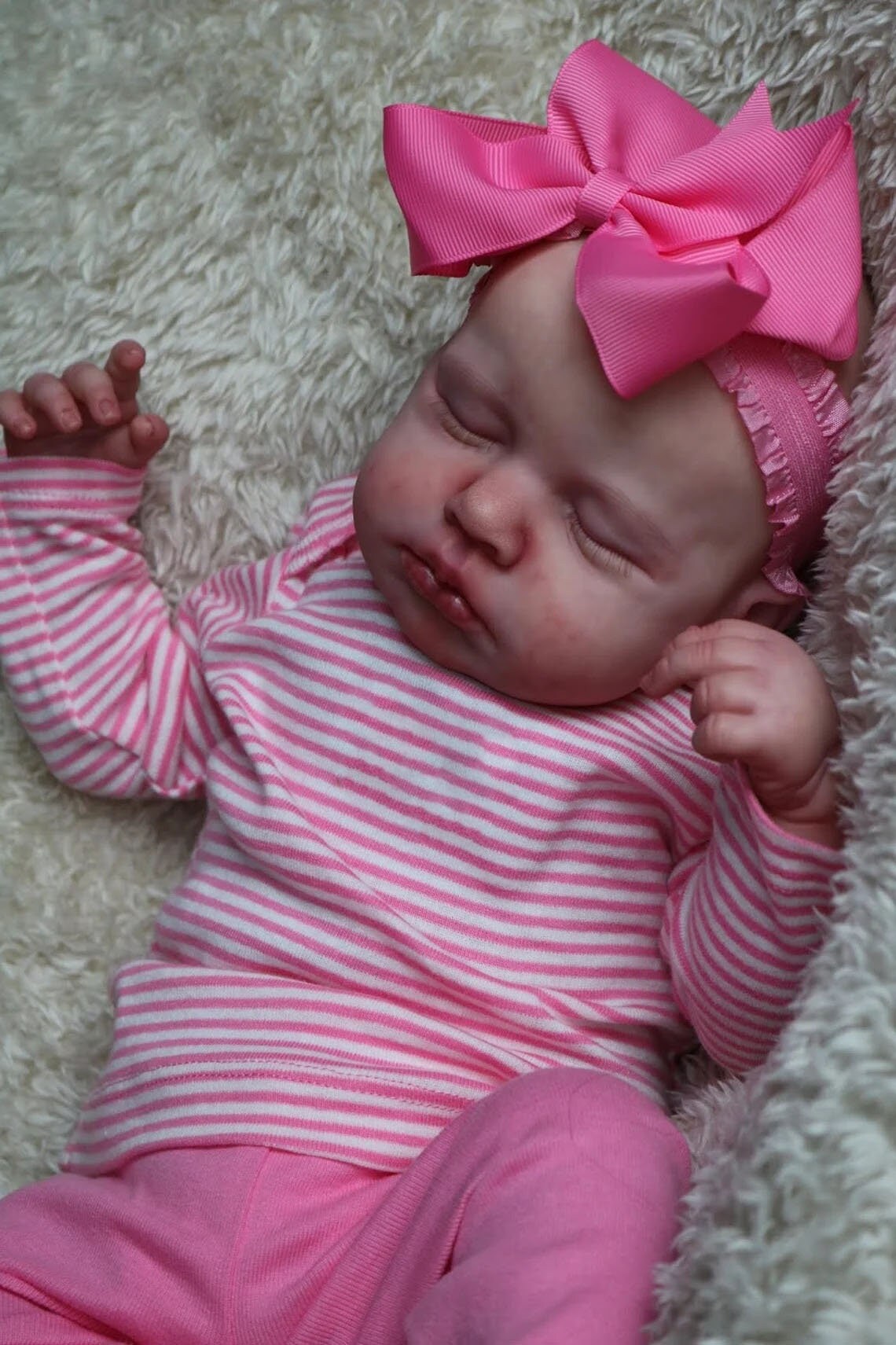  Reborn Baby Dolls Girls Silicone Full Body Lifelike Reborn Doll  Sleeping Anatomically Correct Washable Toy Doll Reborn Babies 20inch 50cm  Pink : Toys & Games