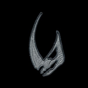 Morale Patch Mud Horn Signet Grey / Dark Outline 3.5 "