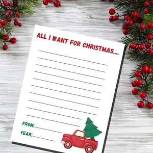Lista de deseos navideños para niños - Woody - Descarga instantánea