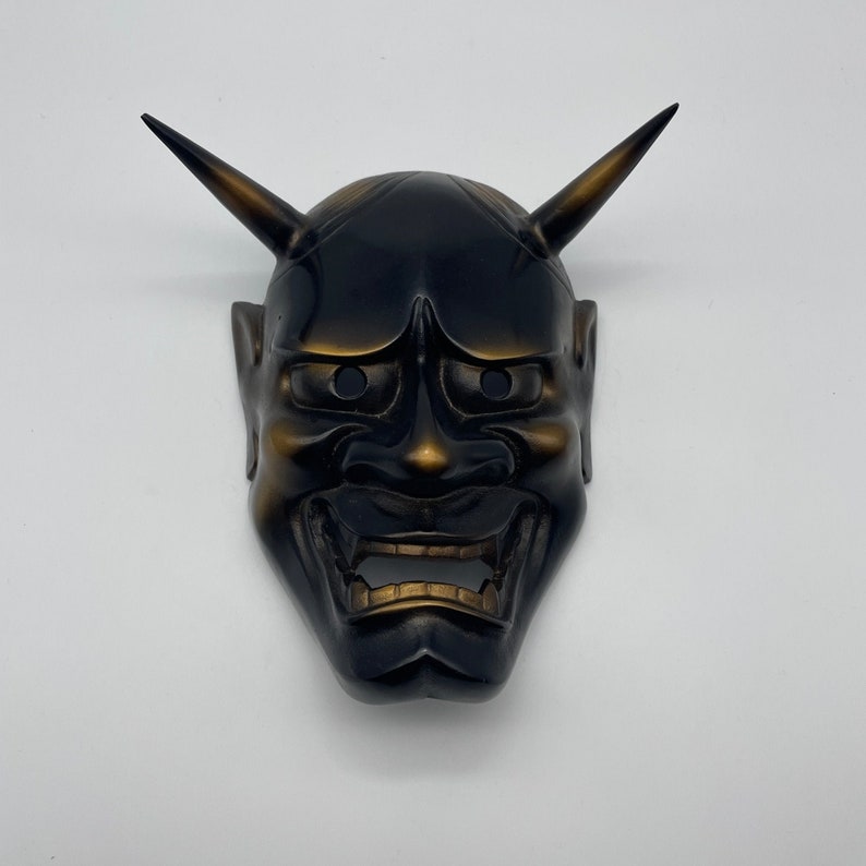 Traditional Japanese Hannya Mask Noh Oni Demon Creepy Smile Etsy