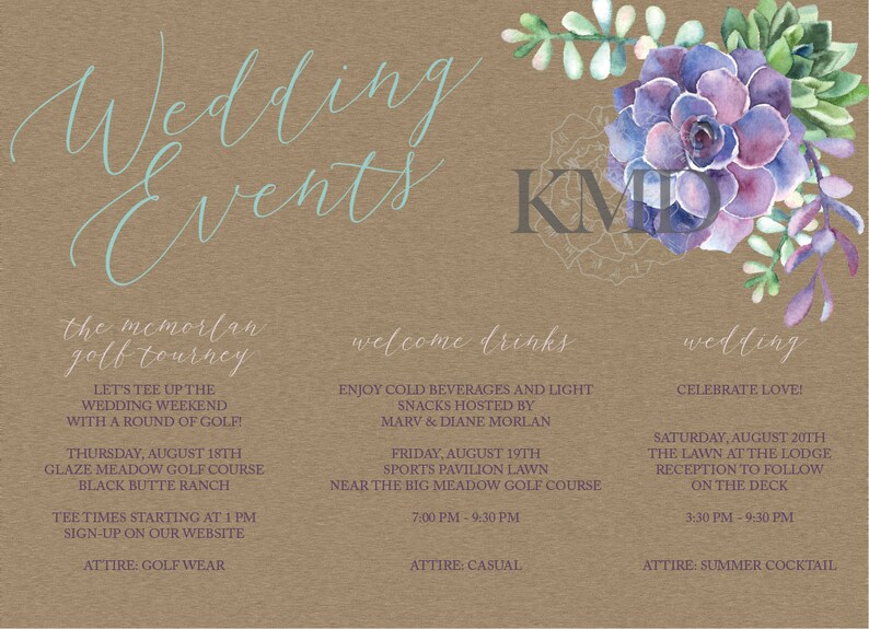 Rustic Invite succulent Catholic Wedding Succulent Wedding Invitation Suite Semi Custom Kraft Invitation Outdoor wedding Boho Wedding