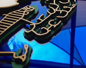 Hollywell, Runaway Bay, Coombabah, Paradise Point. Gold Coast QLD.  Superb, laser cut wall decoration.