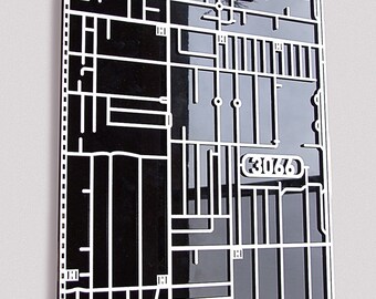Collingwood, 3066 Victoria. Superb, laser cut suburb map decoration.