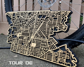 Reservoir 3073, Victoria. Laser cut, street map, wall decoration.
