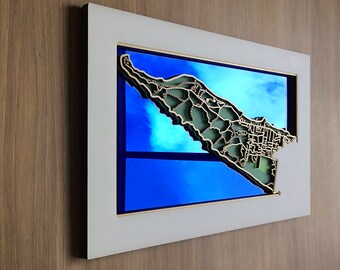 Incredible laser cut maps of Portsea 3944. VIC.