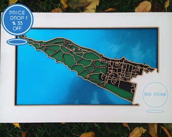 33% off this incredible laser cut maps of Portsea 3944. VIC. From 349.00 down to 233.00!!