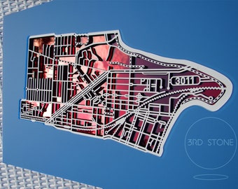 This amazing, laser-cut rendering of Footscray 3011 , Victoria !!