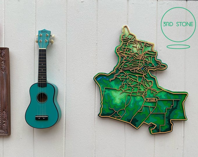 Featured listing image: Belgrave (Heights), Tecoma , 3160 Victoria. Laser cut, street map, wall decoration.