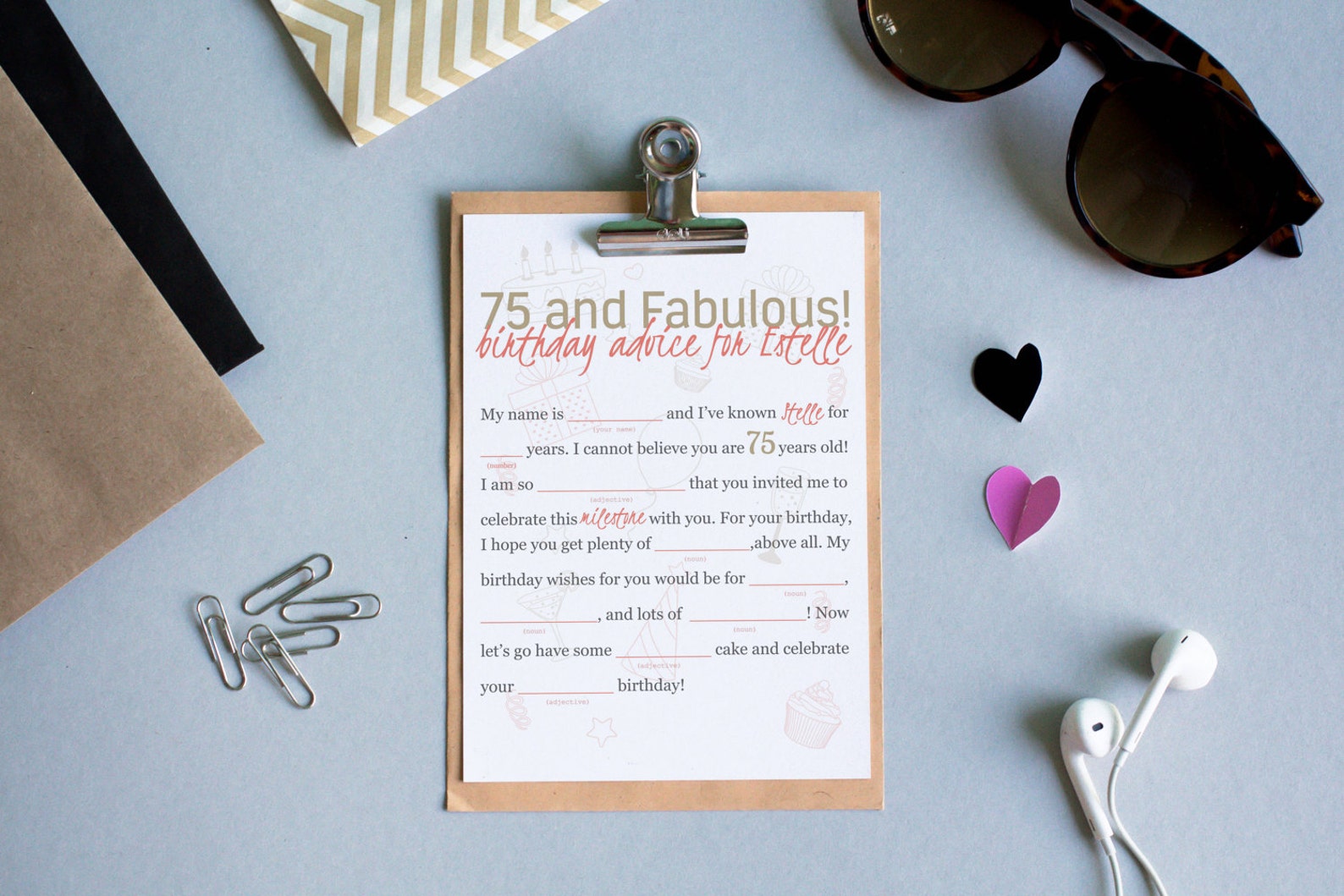 Mad Libs, Printable Birthday Mad Libs, Birthday Activity for Guests