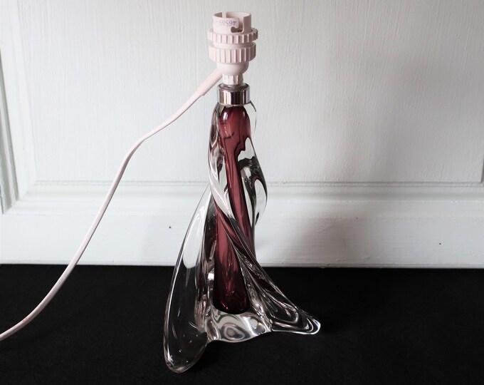 A Twisted Glass Table Lamp Base Table Lamp or Bedside Lamp French
