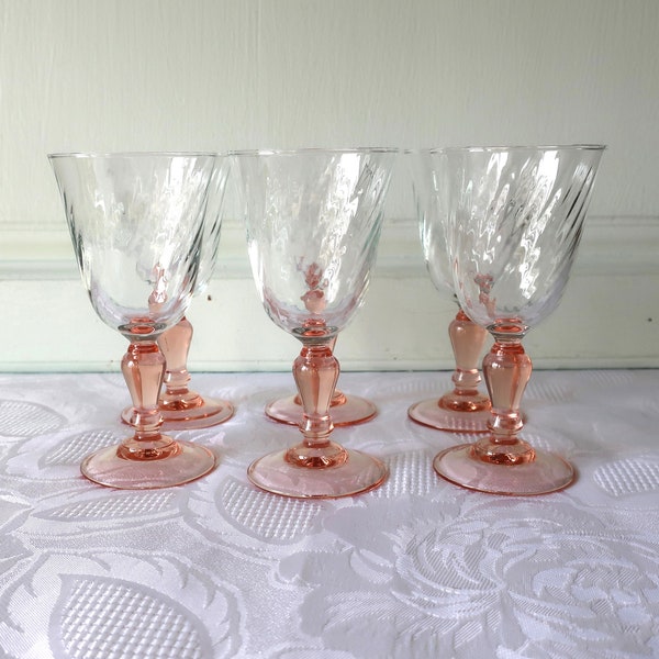 6 verres à vin blanc ou porto, couleur rose modèle Rosaline- Arcoroc Luminarc