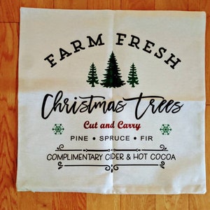 Farm Fresh Christmas Tree Farm Decorative Pillowcase