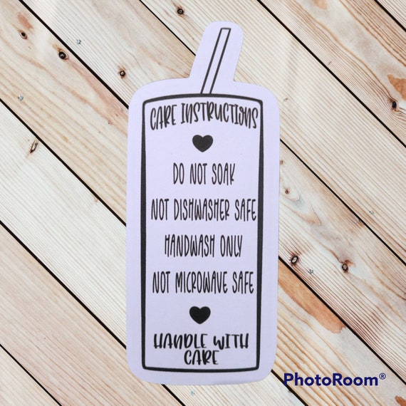 Tumbler Care Cards: Washing Instructions, 110 lb Cardstock