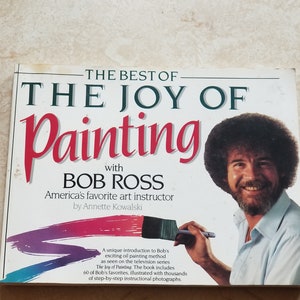 Bob Ross Bobblehead With Sound, 4 Figurine, Flip Book, 30 Works, Paint by  No Kit, 3 Canvases, Paint Brush Easel, Instructions and Tips 