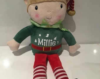Christmas Soft Toy, Personalised Elf, Personalised Soft Toy, Christmas, Christmas Gift, Elf Soft Toy, Elf Shelf, Personalised Elf Toy B