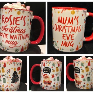 Christmas Movie Mug, Personalised Christmas Mug, Christmas Mug, Christmas Gift, Personalised Mug, Colour Printed, Quality Mug