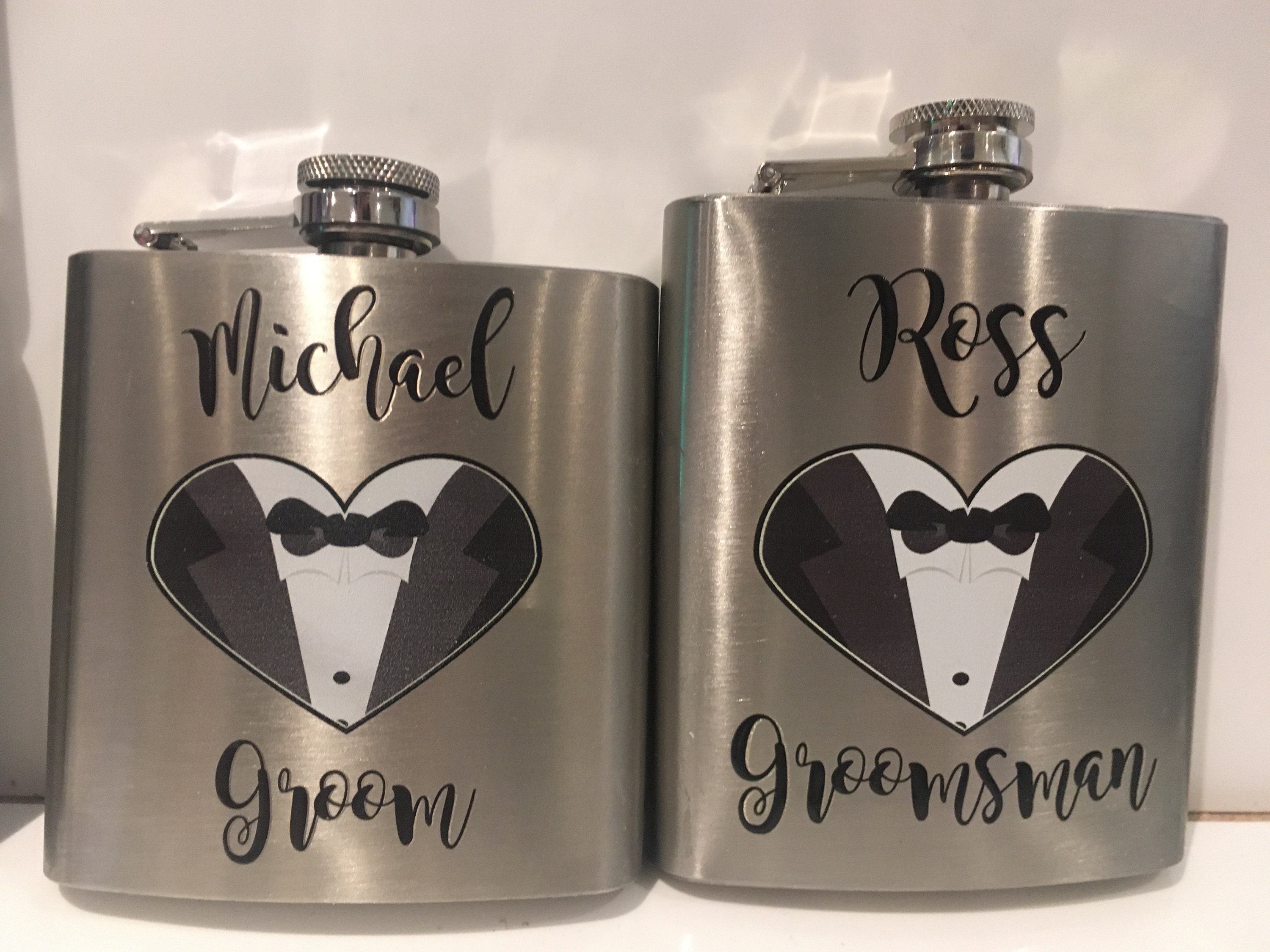 Personalised Hip Flask - Wedding Scroll