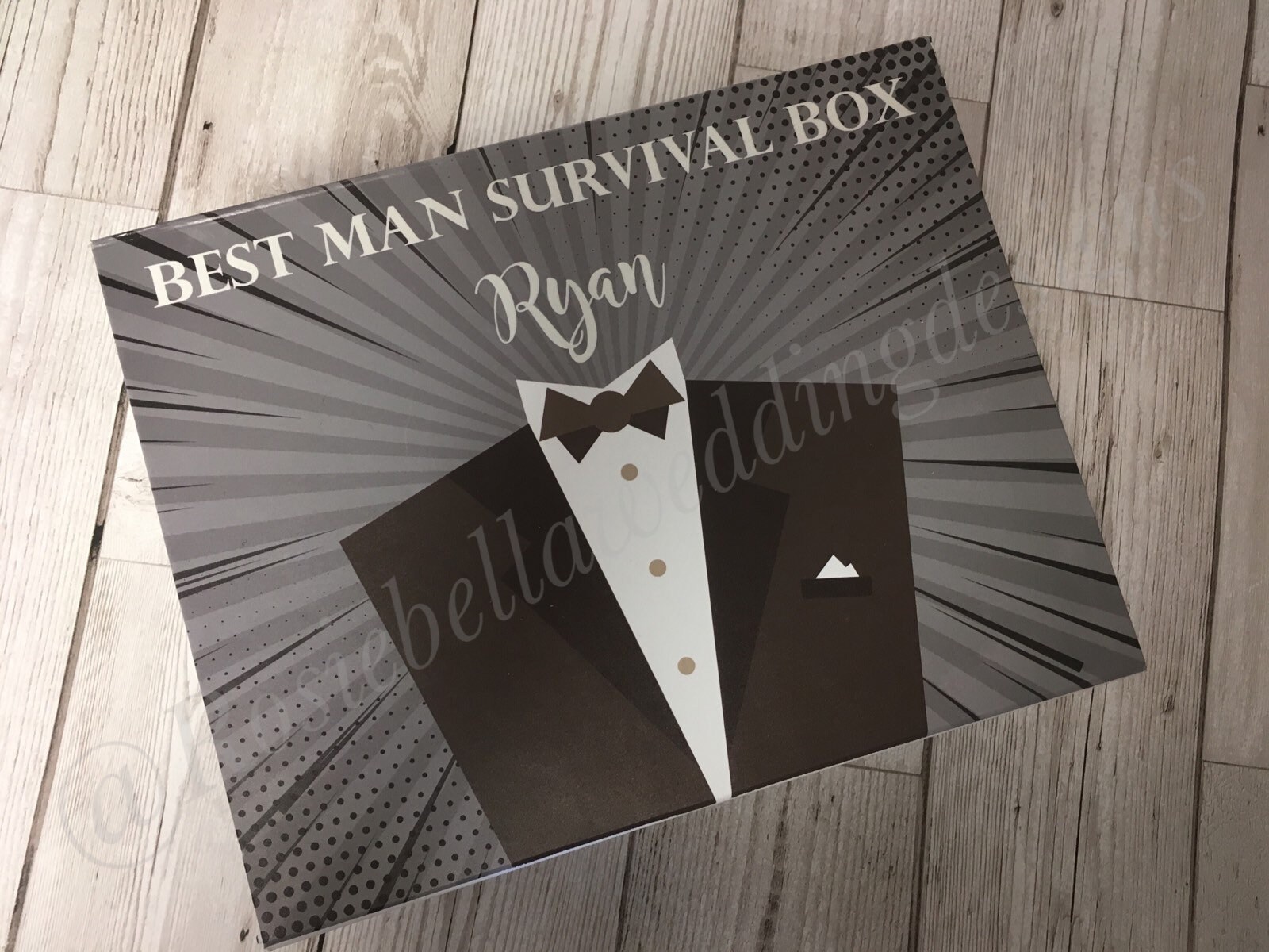 Personalised Wedding Survival kit gift box Groom bride | Etsy