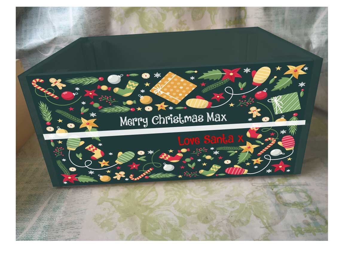 » christmas eve box – night before christmas crate Personalised Christmas Crate Christmas Eve Crate | Etsy