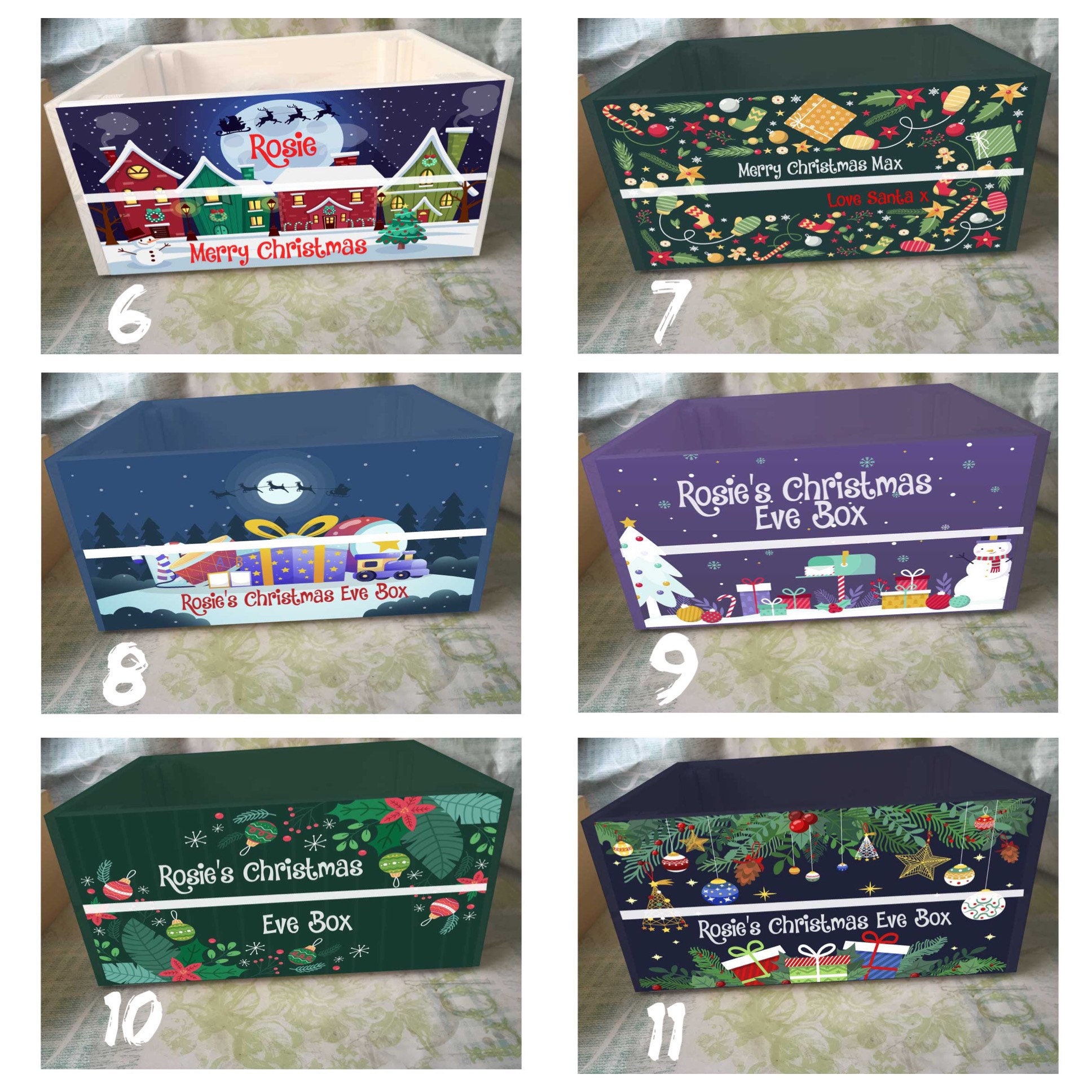 Personalised Christmas Crate Christmas Eve Crate Etsy UK