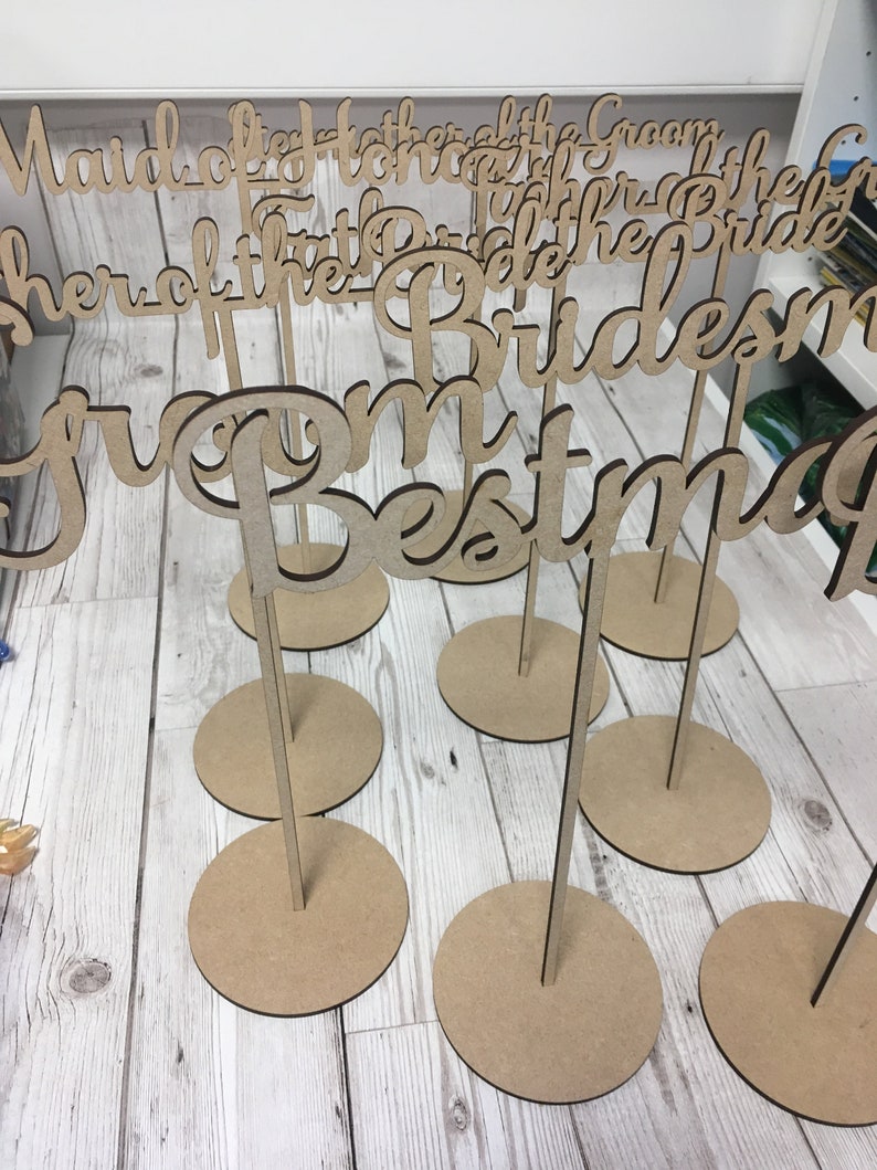 Wood Names Personalised Wooden Wedding Names Name Cards Etsy UK