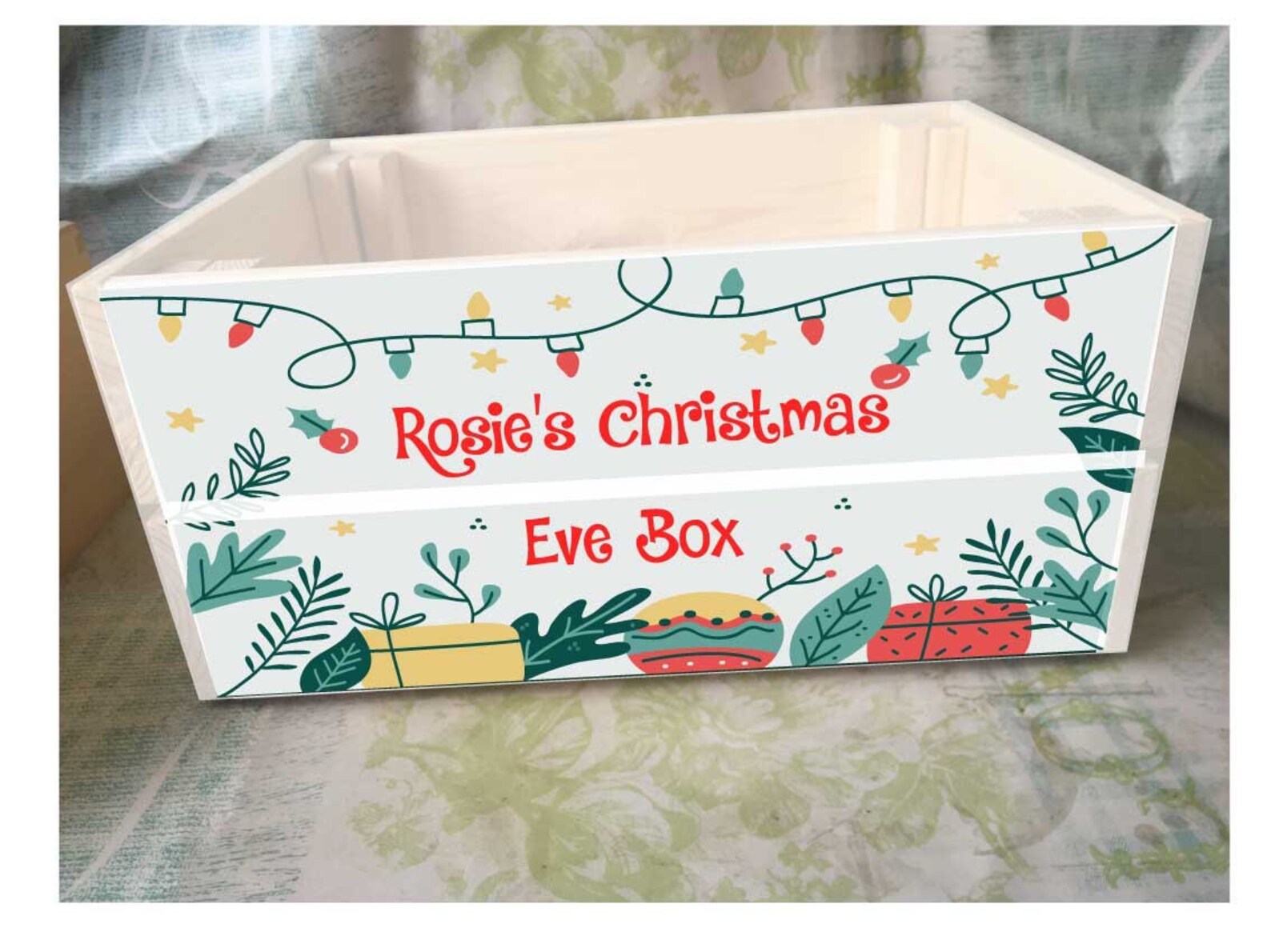 Personalised Christmas Crate Christmas Eve Crate Etsy