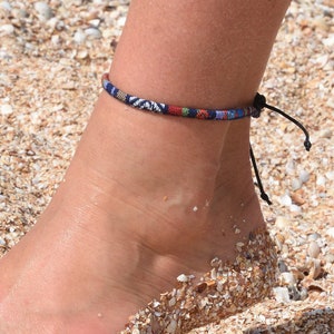 Waterproof surfer anklet Mens Thread anklet Simple anklet boho Hippie anklet womens Ankle Bracelet boyfriend gift girlfriend gift for friend