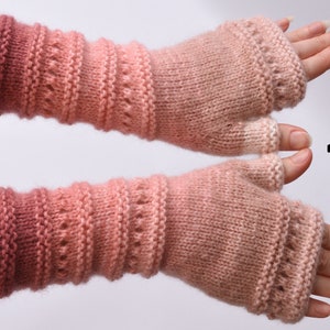 wife gift Fingerless Gloves womens gift Clothing Gift ideas for wives gift for her Knit Winter Gloves Mittens Arm Warmers Wrist Warmers 10 Peach