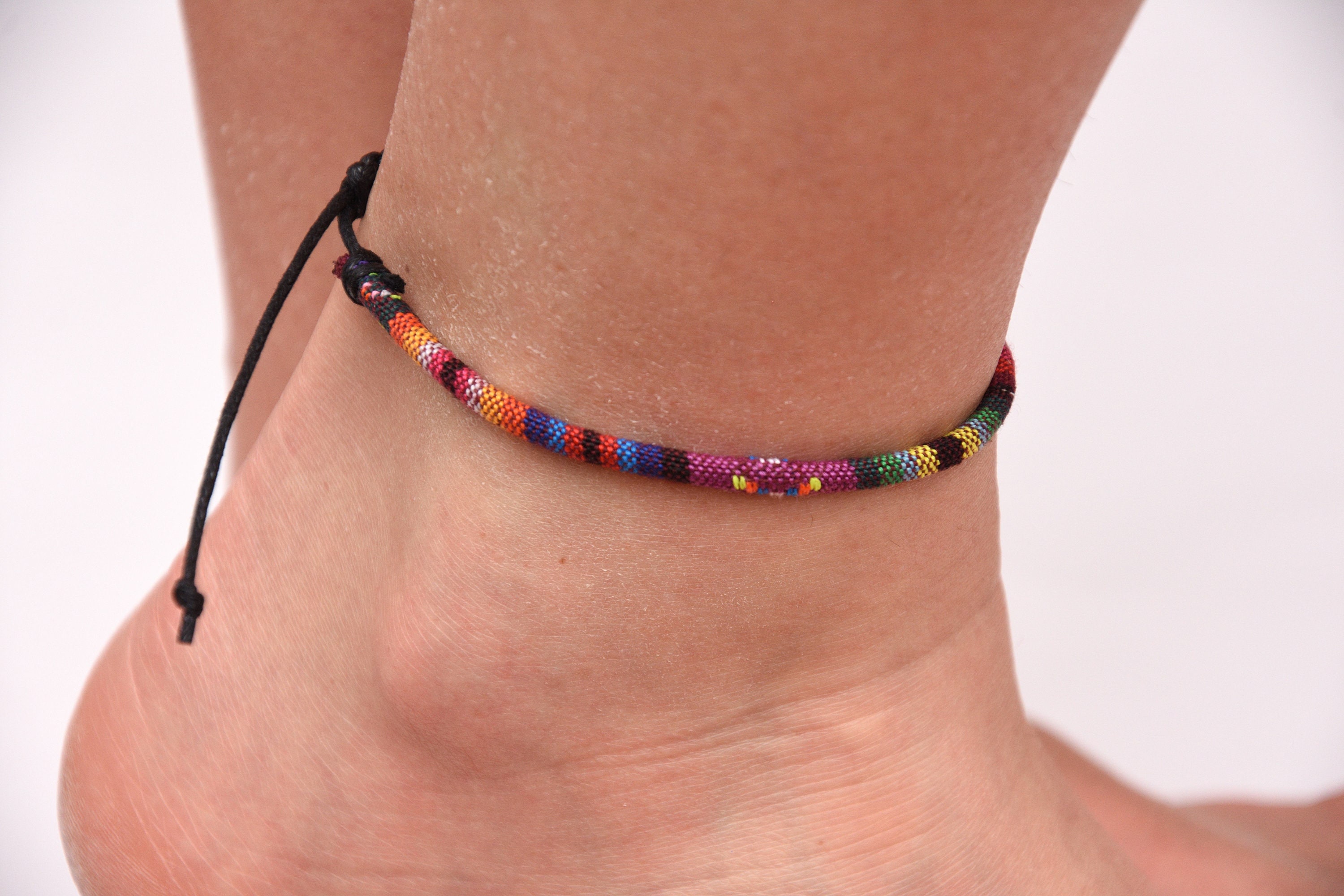 Waterproof Surfer Anklet Mens Thread Anklet Simple Anklet Boho Etsy