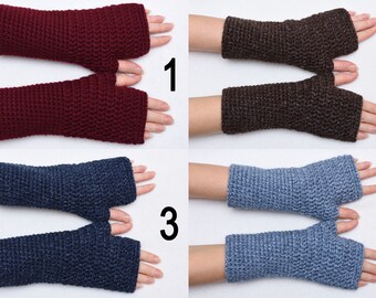 Crochet Fingerless gloves womens Mittens Arm Warmers Hand Warmers Wife Gift for Her gift for women Winter Womens gift ideas girlfriend gift